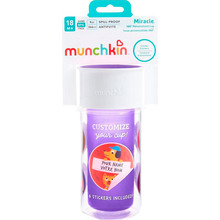 Чашка-непроливайка MUNCHKIN Miracle 360 Insulated Sticker 266 мл Purple (17407.04)