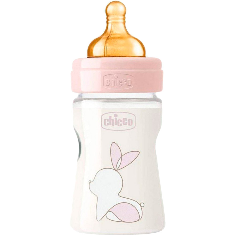 

Бутылочка для кормления Chicco Original Touch с латексной соской 0м+ 150 мл Pink (27610.10), Пляшечка для годування Original Touch з