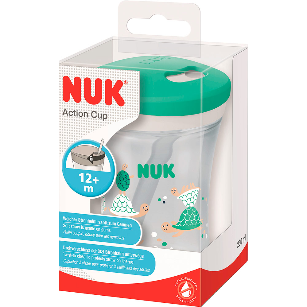 Поилка NUK Evolution ActionCup,230 мл Green (3952384) Дополнительно не содержит Бисфенол А