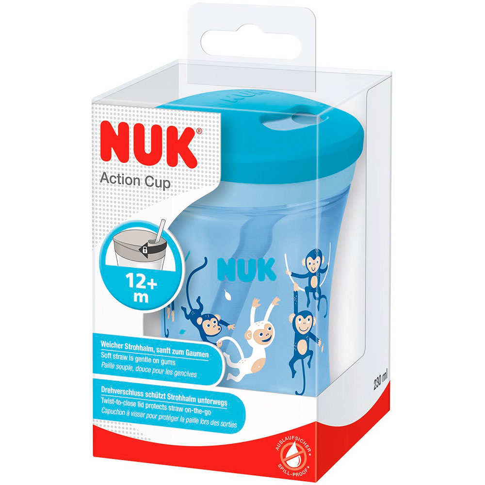 Поїлка NUK Evolution Action Cup 230 мл Blue (3952382) Тип поїлка