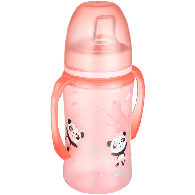 Поїлка Canpol Babies EasyStart Sweet Fun 240 мл Pink (35/208_pin) Додатково можна використовувати в мікрохвильовій печі