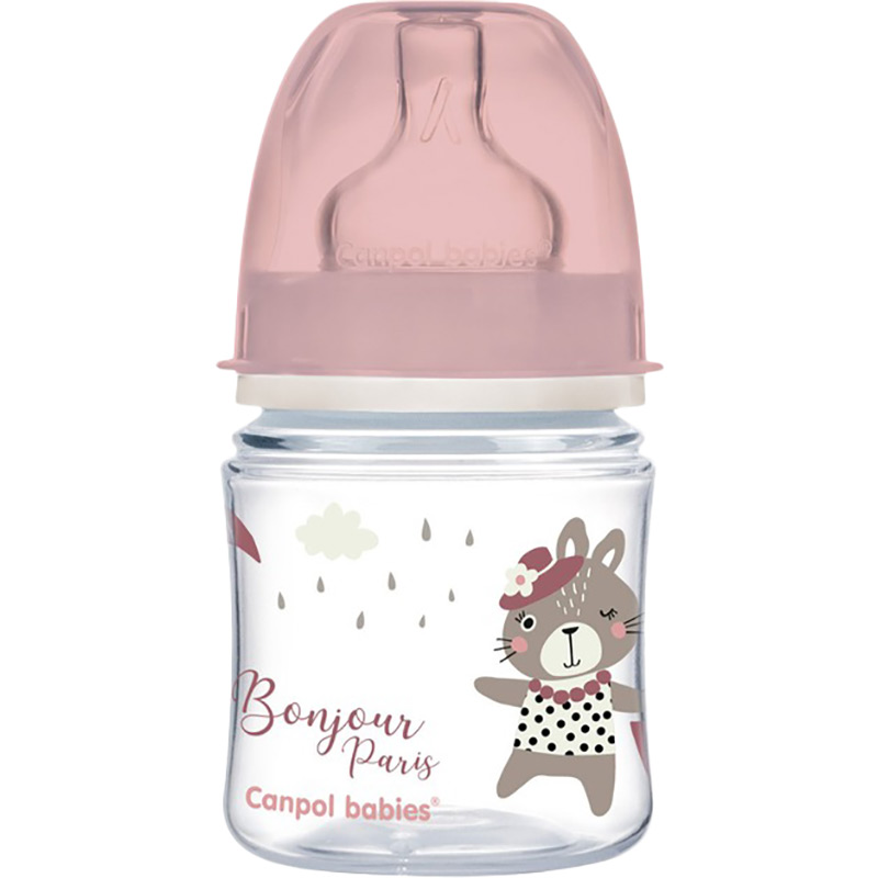 Бутылочка CANPOL BABIES PP Easystart Bonjour Paris Pink 120 мл (35/231_pin)