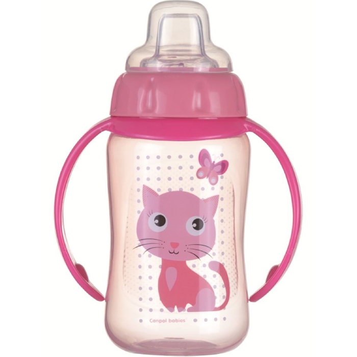 Поїлка CANPOL BABIES Cute Animals Котик (56/512_pin) Додатково BPA free