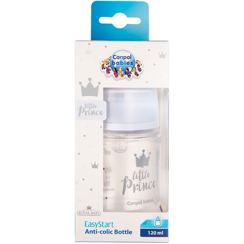 Заказать Бутылочка Canpol Babies Royal Baby с широким отверстием 120 мл Blue (35/233_blu)