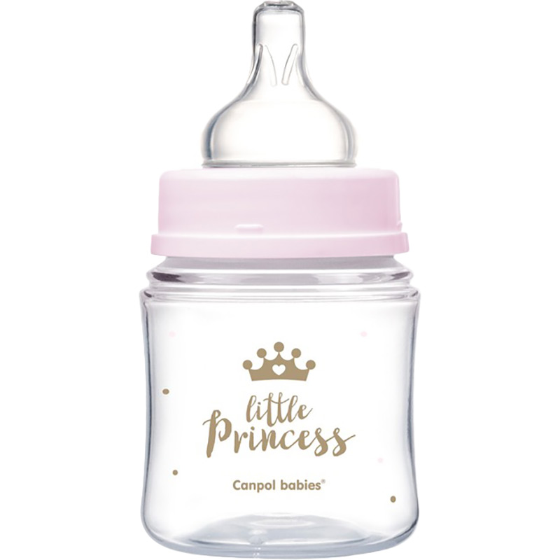 Пляшечка Canpol Babies Royal Baby з широким отвором 120 мл Pink (35/233_pin) Тип пляшечка