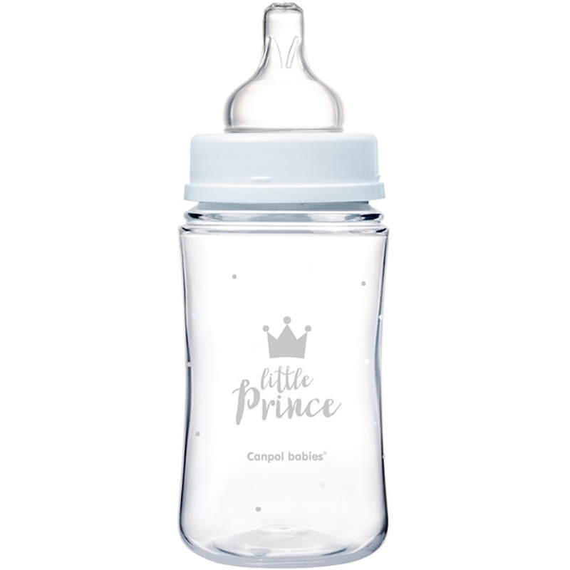 Пляшечка Canpol Babies Royal Baby з широким отвором 240 мл Blue (35/234_blu) Тип пляшечка