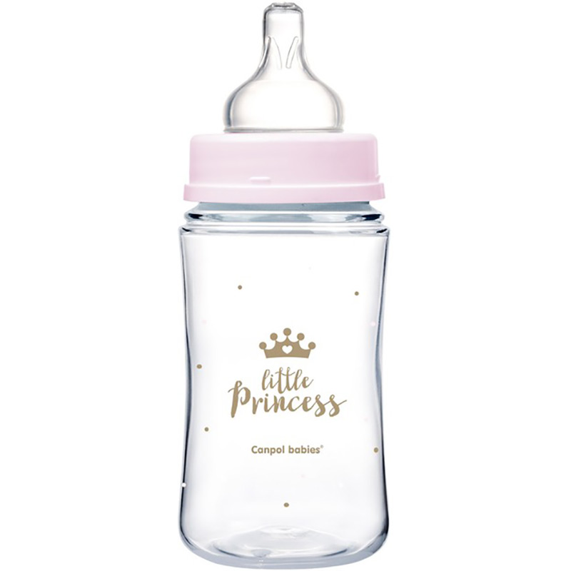 Пляшечка Canpol Babies Royal Baby з широким отвором 240 мл Pink (35/234_pin) Тип пляшечка