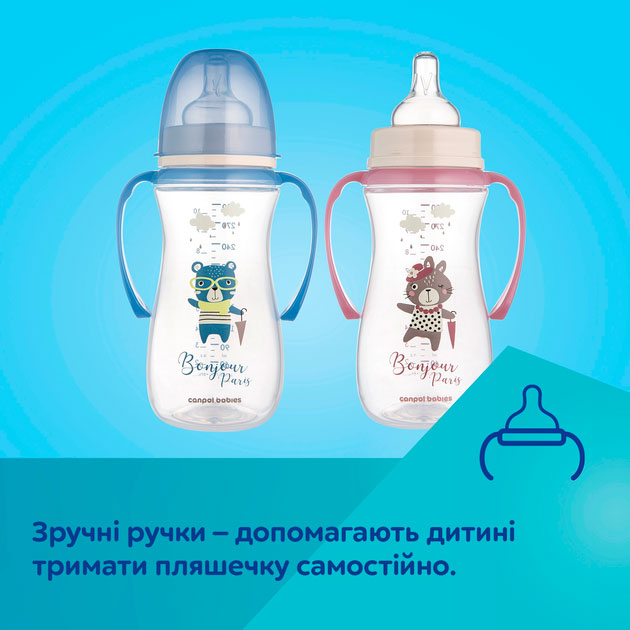 Замовити Пляшечка Canpol Babies Easystart Bonjour 300 мл Pink (35/241_pin)