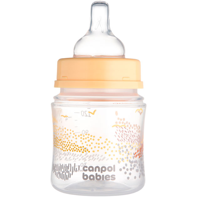 Бутылочка Canpol Babies Easystart MOUNTAINS 120 мл Beige (35/242_bei) Дополнительно совместим с молокоотсосами Canpol babies; подходит для СВЧ; подходит для посудомоечной машины