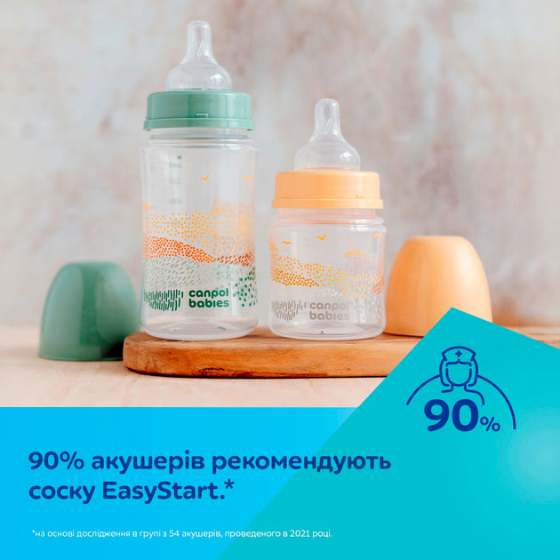 Зовнішній вигляд Пляшечка Canpol Babies Easystart MOUNTAINS 120 мл Beige (35/242_bei)