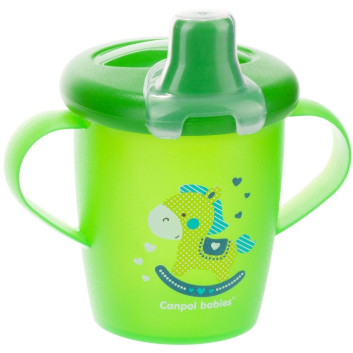 Чашка-непроливайка CANPOL BABIES Toys 250 мл Зелена (31/200_gre) Додатково BPA free