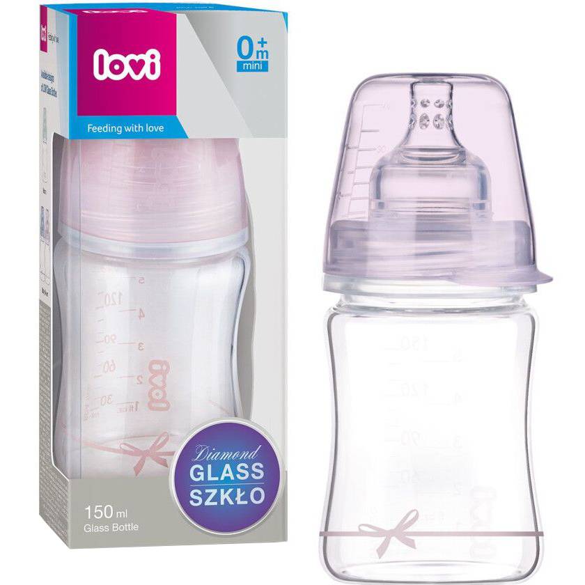 Пляшечка LOVI Diamond Glass Baby Shower girl 150 мл (74/104girl) Для для дівчаток