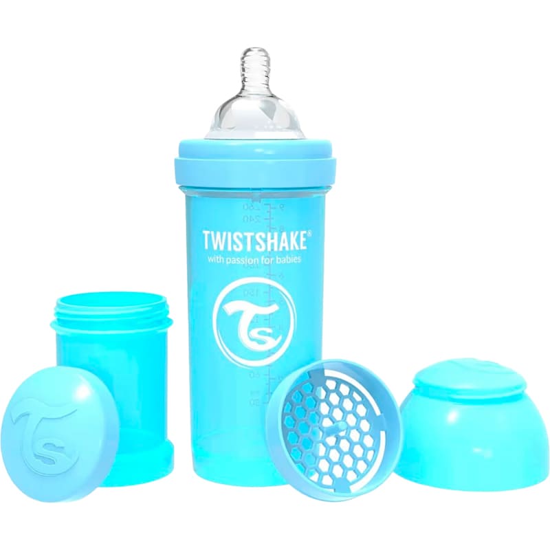 Набор бутылочек TWISTSHAKE 3 х 260 Value Pack Blue (78844) Комплектация 3 бутылочки по 260 мл; Сеточка для смешивания; Контейнер для прикорма