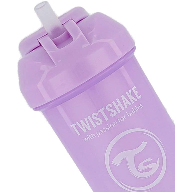 Чашка-непроливайка TWISTSHAKE 360 мл Pastel Purple (78591) Дополнительно Не содержит бисфенол-А; С трубочкой