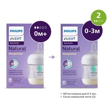 Пляшечка Philips AVENT Natural Природний потік із клапаном 125 мл (SCY670/01)