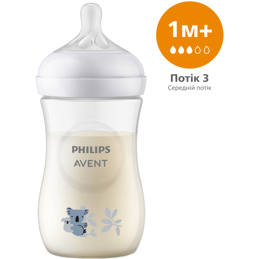 Пляшечка Philips AVENT Natural Природний потік Коала 260 мл (SCY903/67)
