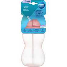 Пляшечка CANPOL BABIES з трубочкою 370 мл Pink (56/113_pin2)
