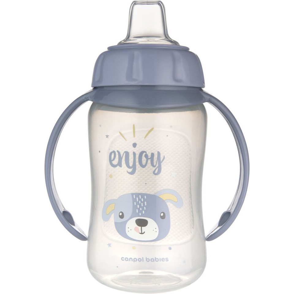 Поилка CANPOL BABIES Cute Animals 320 мл Blue (56/512_blu2) Дополнительно можно мыть в посудомоечной машине и разогревать в микроволновой печи (без насадки и крышки)