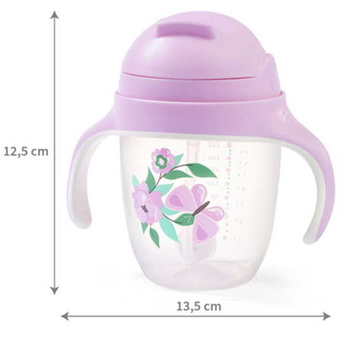 В Украине Поилка BABYONO Цветочки 240 мл Lilac (1464/05)