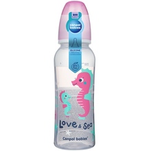 Бутылочка CANPOL BABIES PP LOVE&SEA 250 мл розовая (59/400_pin)