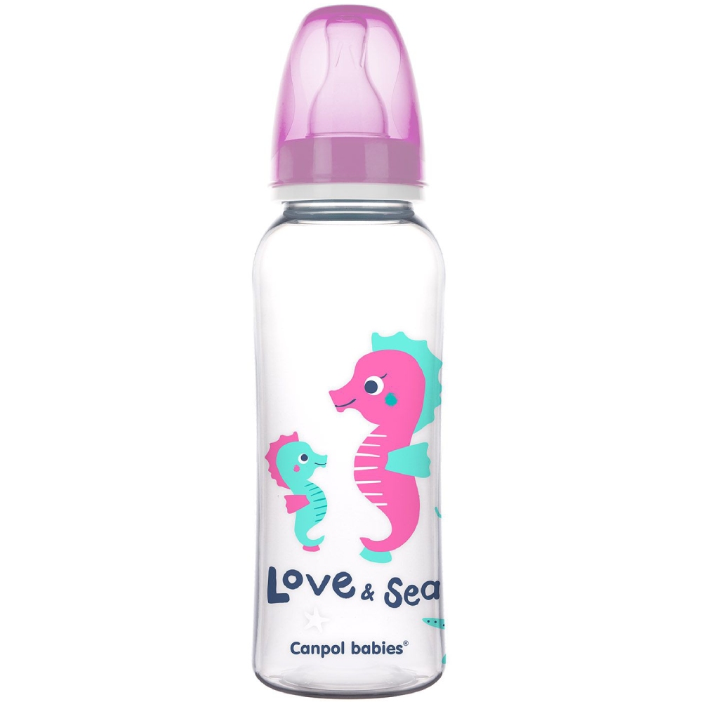 Бутылочка CANPOL BABIES PP LOVE&SEA 250 мл розовая (59/400_pin) Бутылочка CANPOL BABIES PP LOVE&SEA 250 мл розовая (59/400_pin)