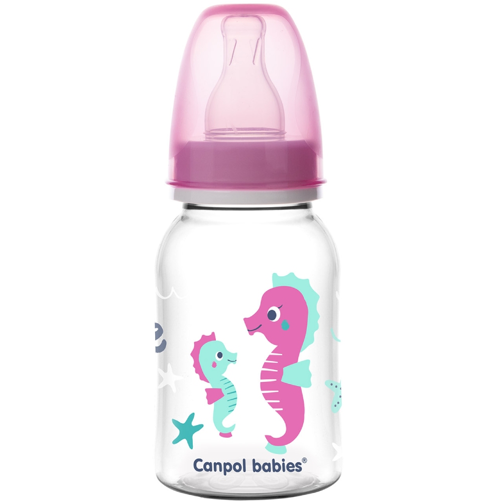 Бутылочка CANPOL BABIES PP LOVE&SEA 120 мл розовая (59/300_pin) Бутылочка CANPOL BABIES PP LOVE&SEA 120 мл розовая (59/300_pin)