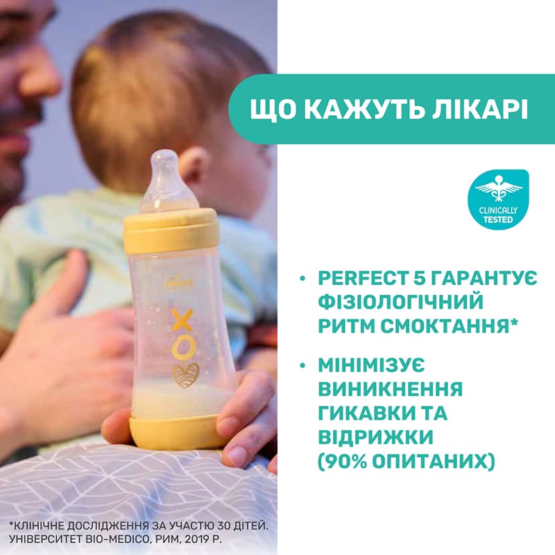 Фото Бутылочка для кормления CHICCO Perfect 5 Love 300 мл Pink (20235.11.40)