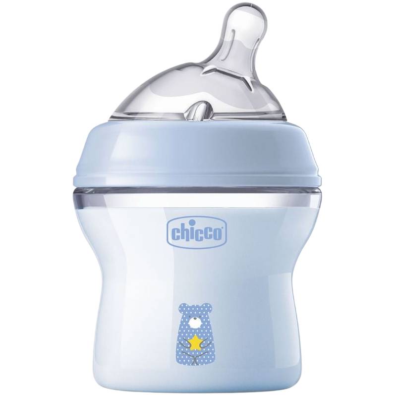Бутылочка CHICCO Natural Feeling Color 150мл 0 м + Blue (81311.20)
