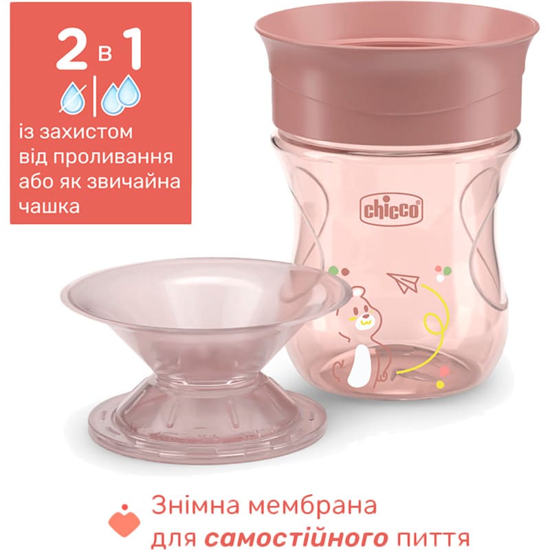 Внешний вид Поилка CHICCO Perfect Cup 200 мл Pink (06951.15)