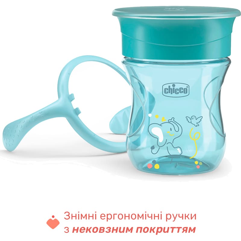 Поилка CHICCO Perfect Cup 200 мл Blue (06951.25) Возраст ребенка, месяцев 12+
