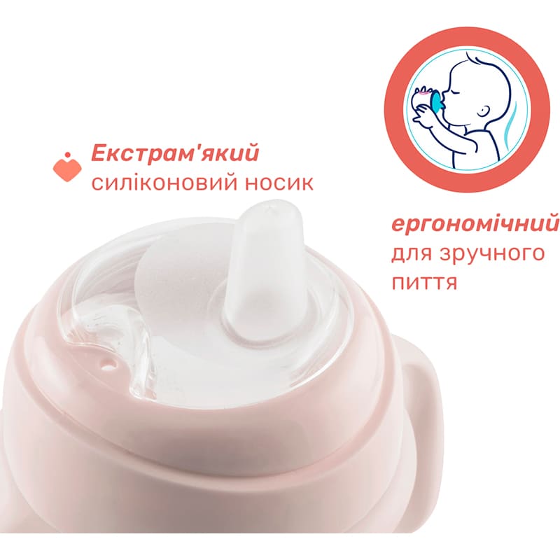 Поилка CHICCO Transition Cup 200 мл Pink (06911.15) Для универсально