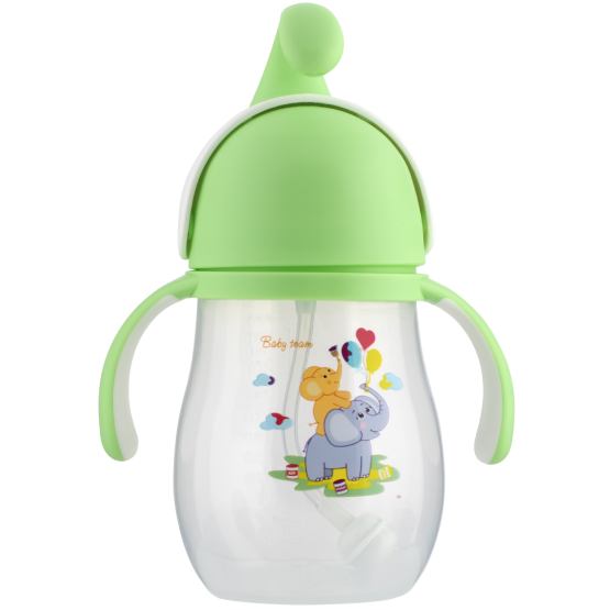 Поилка BABY TEAM 320 мл Green (5009) Возраст ребенка, месяцев 9+