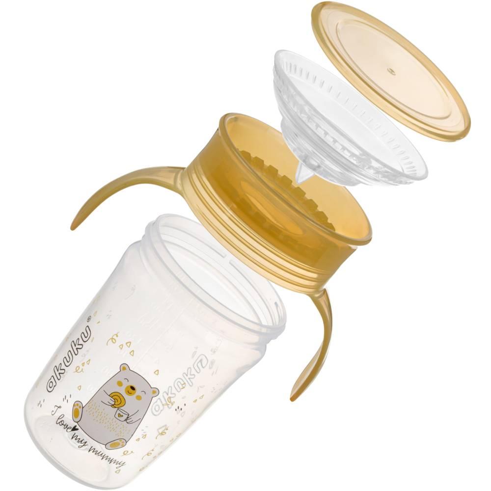 Чашка-непроливайка AKUKU A0670 Yellow Для универсально