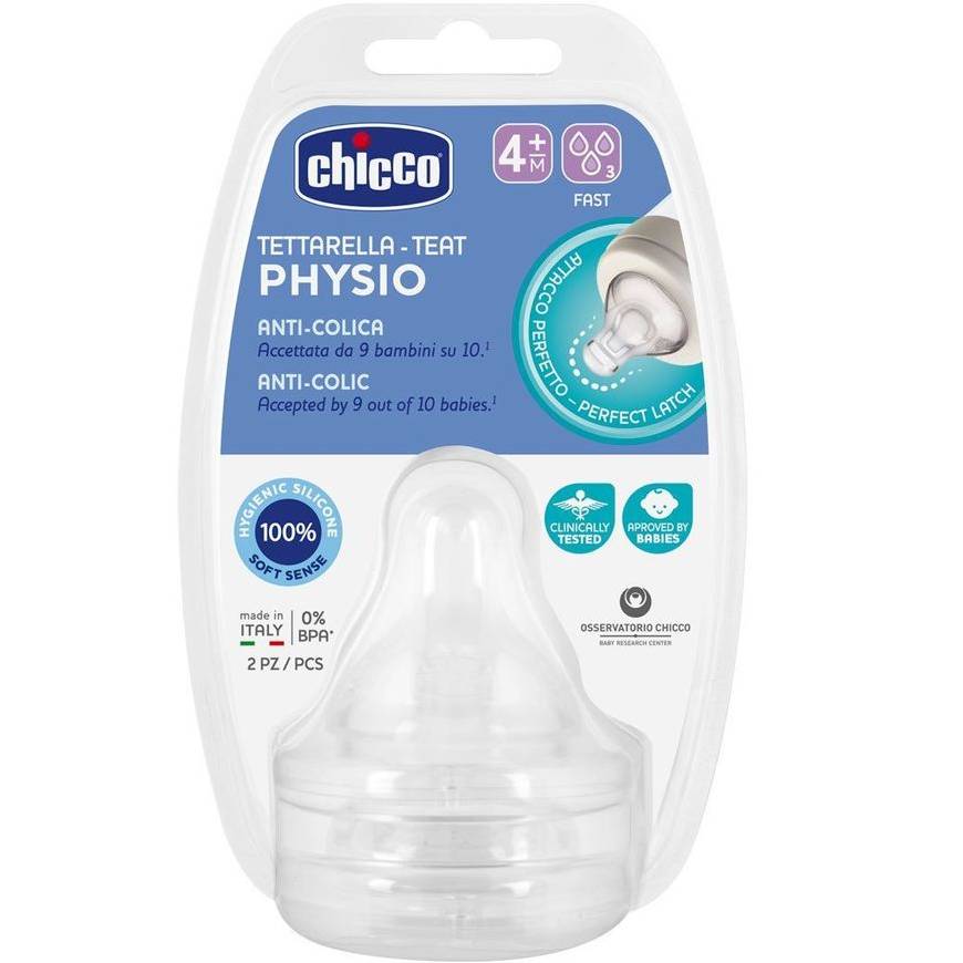 Соска CHICCO Physio 4м+ 2шт (20335.00) Вік 4+