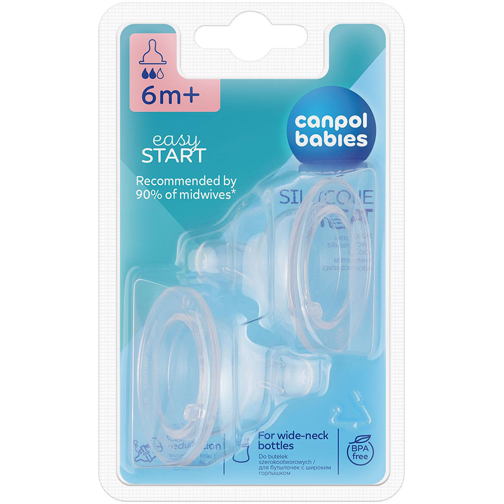 Соска CANPOL BABIES EasyStart 6м+ 2 шт (21/731) Форма круглая (обычная)