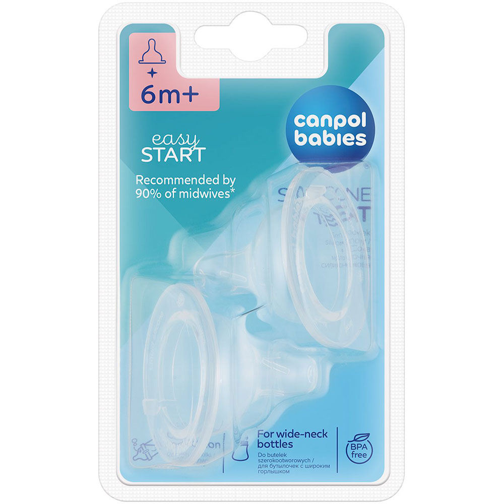 Соска CANPOL BABIES EasyStart 6м+ 2 шт (21/733) Форма кругла (звичайна)