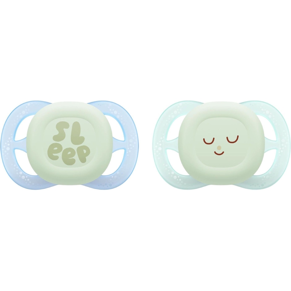 Пустышка PHILIPS AVENT Ultra Start ночная 0+ мес. 2 шт. (SCF075/18)