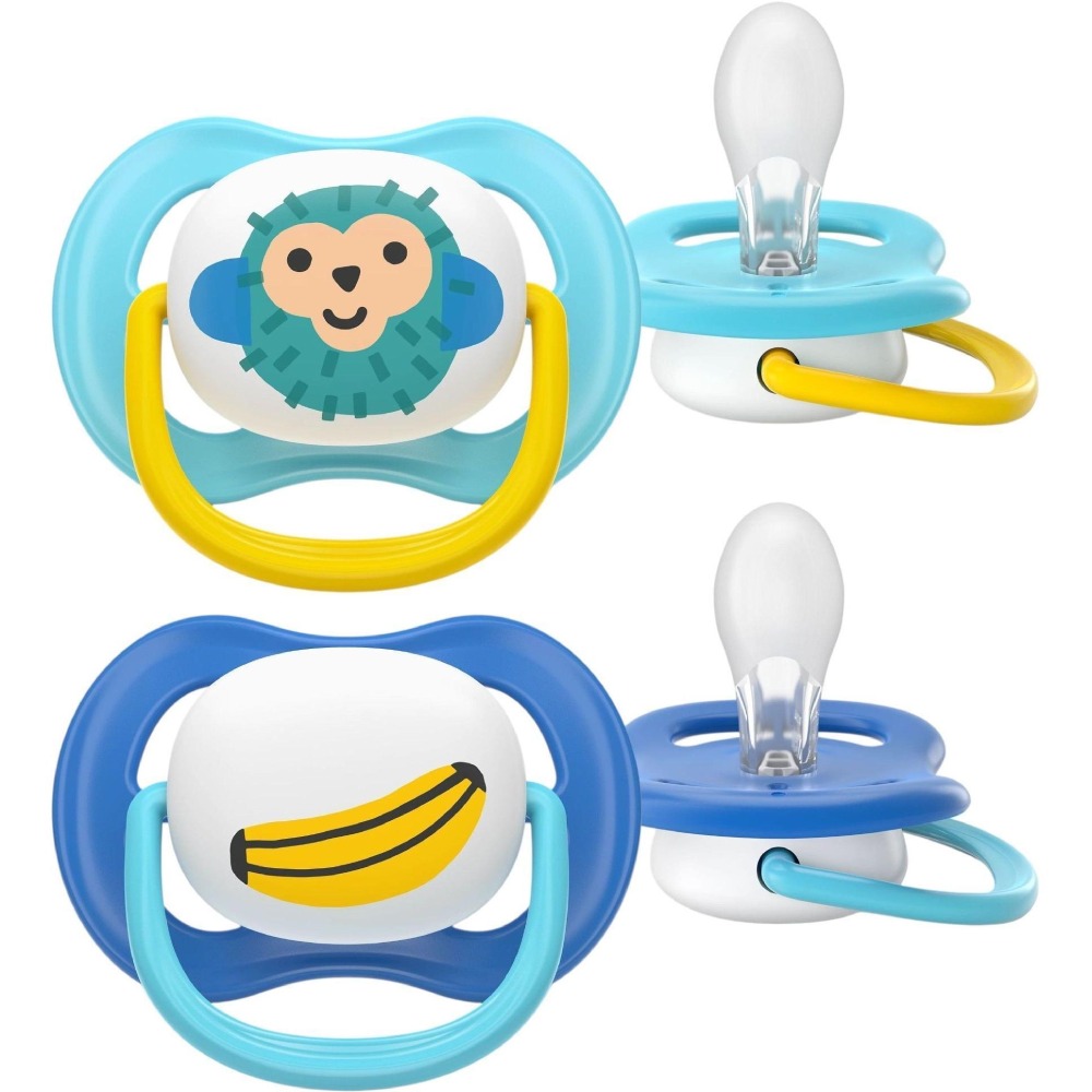 Пустышка PHILIPS AVENT Ultra Air 6-18 мес. 2 шт. (SCF080/26) Тип пустышка + контейнер