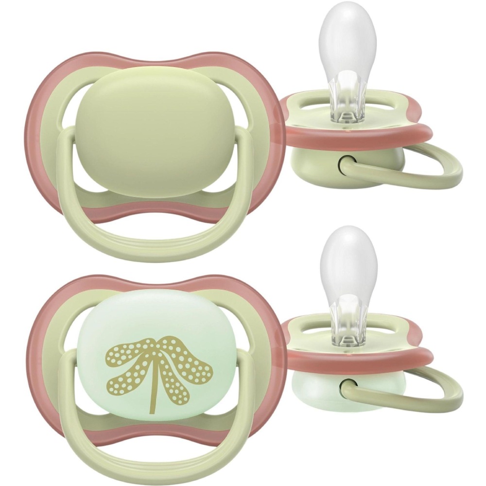 Пустышка PHILIPS AVENT Ultra Air Day and night 6-18 мес. 2 шт. (SCF087/18) Тип пустышка + контейнер
