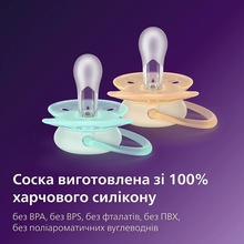 Пустышка PHILIPS AVENT Ultra Soft 0-6 мес. 2 шт. (SCF091/41)