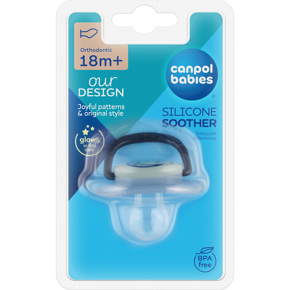 Пустышка CANPOL BABIES Night Dreams 18+ месяцев (22/502_blu_new) Размер (возраст) размер С (от 18 месяцев)