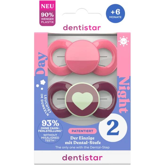 Пустушка DENTISTAR 6-18 міс 2 шт Red/Pink (26294-2) Тип пустишка