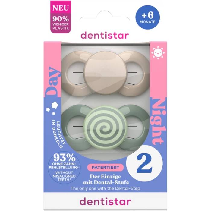 Пустушка DENTISTAR 6-18 міс Beige/Green (26294-3) Тип пустишка