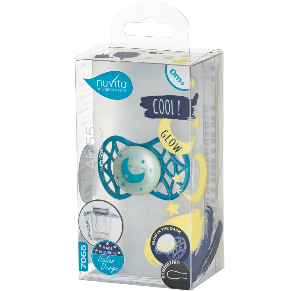 Пустушка NUVITA Air55 Cool 0 m+ Turquoise (NV7065GE) Розмір (вік) розмір А (від 0 до 6 місяців)