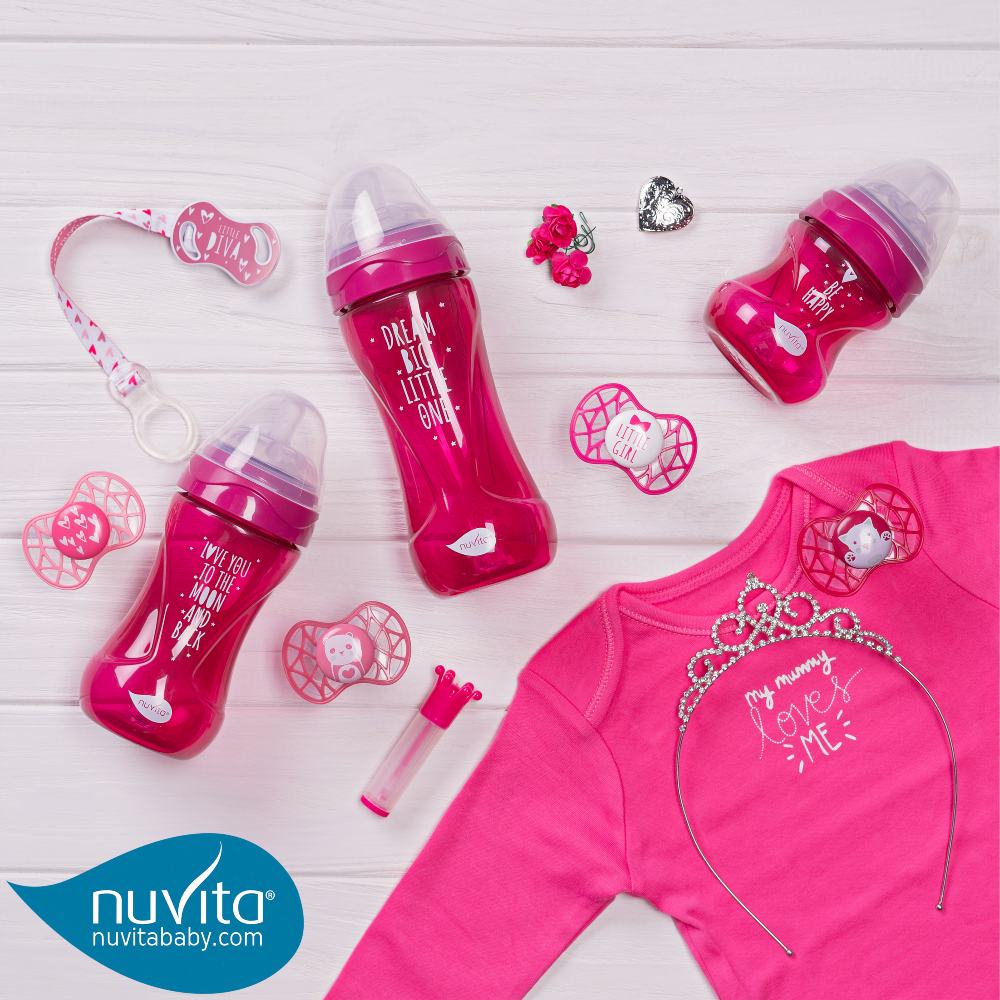 Пустушка NUVITA Air55 Cool NV7085 6m+ LITTLE GIRL (NV7085SI) Форма кругла (звичайна)