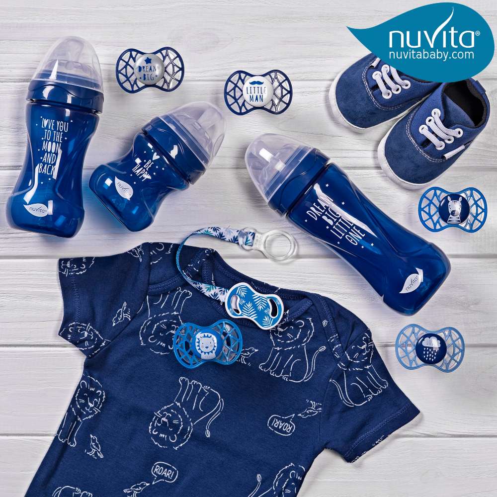 Пустышка NUVITA Air55 Cool NV7085 6m+ LITTLE MAN (NV7085NB) Форма круглая (обычная)