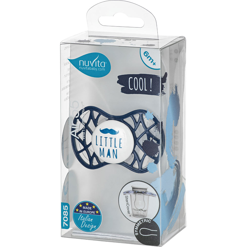 Пустышка NUVITA Air55 Cool NV7085 6m+ LITTLE MAN (NV7085NB) Размер (возраст) размер В (от 6 до 18 месяцев)