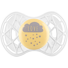 Пустышка NUVITA Air55 Cool 6 m+ LOVE Yellow/Grey (NV7085SC)