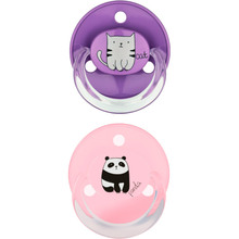 Набор пустышек BABY-NOVA Turtle&Panda Uni 2 шт Pink/Lilac (3962097)