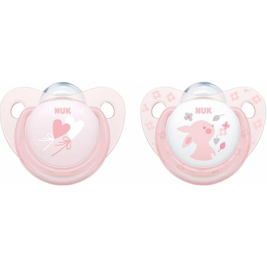 Пустушка NUK BABY ROSE ортодонтична 0-6 міс 2 шт Pink (3952946)